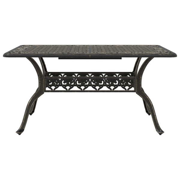 vidaXL Ensemble de salle à manger de jardin 7 pcs Aluminium moulé Bronze