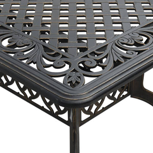 vidaXL Ensemble de salle à manger de jardin 7 pcs Aluminium moulé Bronze