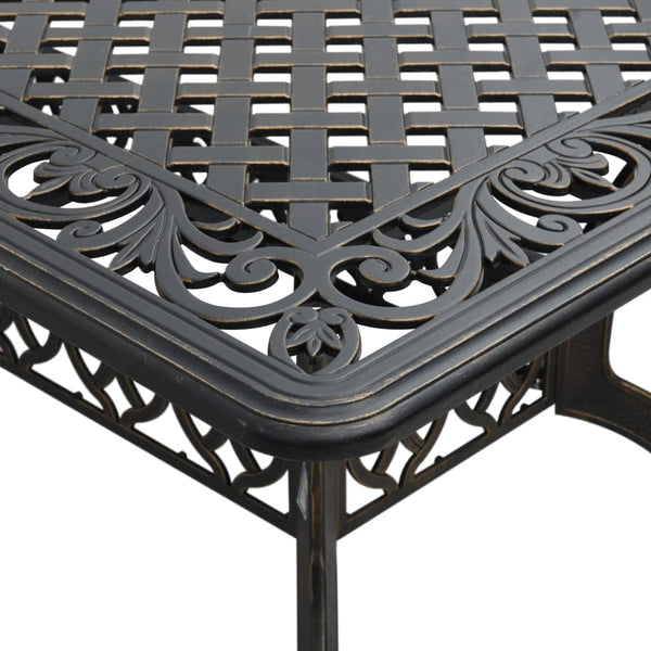 vidaXL Ensemble de salle à manger de jardin 7 pcs Aluminium moulé Bronze
