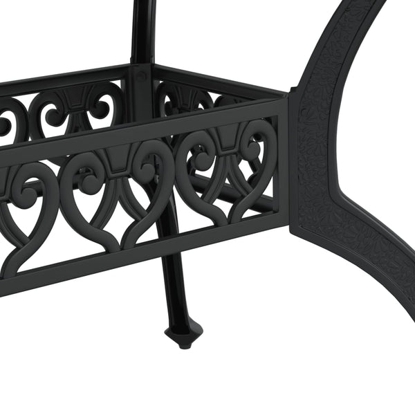 vidaXL Ensemble de salle à manger de jardin 7 pièces en aluminium moulé noir