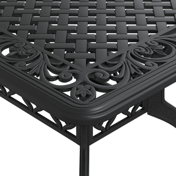 vidaXL Ensemble de salle à manger de jardin 7 pièces en aluminium moulé noir