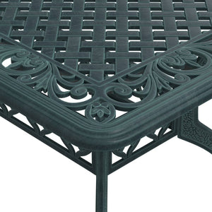 vidaXL Salon de jardin à manger 7 pcs en fonte d'aluminium vert