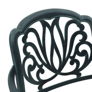 vidaXL Salon de jardin à manger 7 pcs en fonte d'aluminium vert