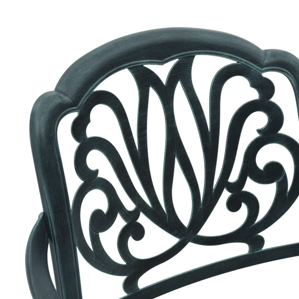 vidaXL Salon de jardin à manger 7 pcs en fonte d'aluminium vert