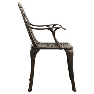 vidaXL Chaises de jardin 6 pcs Fonte d'aluminium Bronze