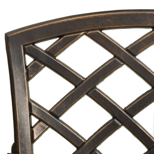 vidaXL Chaises de jardin 6 pcs Fonte d'aluminium Bronze