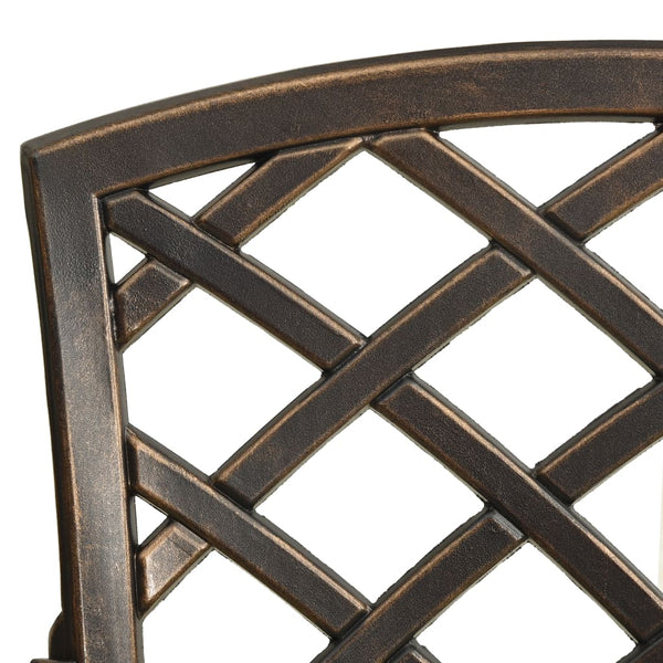 vidaXL Chaises de jardin 6 pcs Fonte d'aluminium Bronze