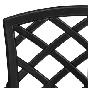 vidaXL Chaises de jardin 6 pcs Fonte d'aluminium Noir