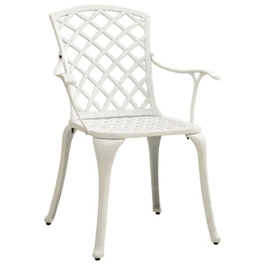 vidaXL Chaises de jardin 6 pcs Aluminium moulé Blanc