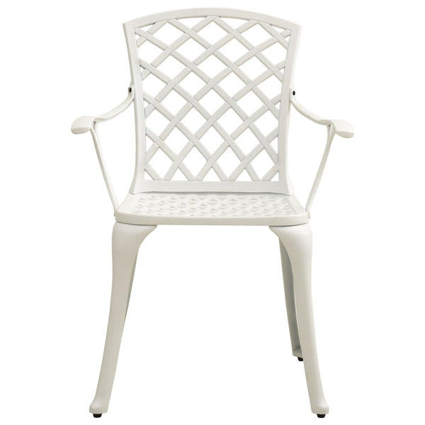 vidaXL Chaises de jardin 6 pcs Aluminium moulé Blanc