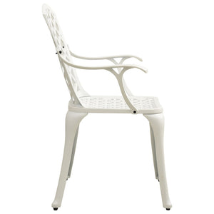vidaXL Chaises de jardin 6 pcs Aluminium moulé Blanc