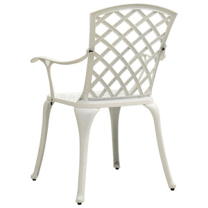 vidaXL Chaises de jardin 6 pcs Aluminium moulé Blanc