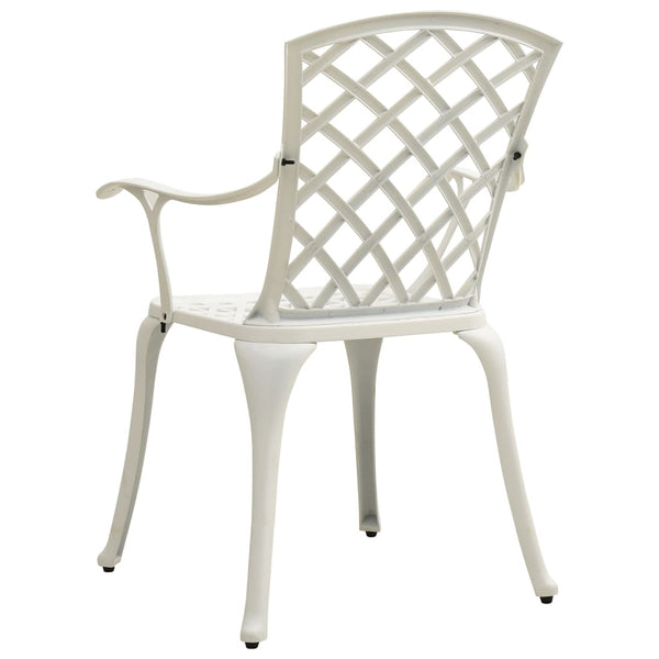 vidaXL Chaises de jardin 6 pcs Aluminium moulé Blanc