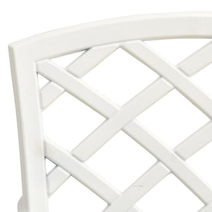 vidaXL Chaises de jardin 6 pcs Aluminium moulé Blanc