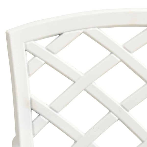vidaXL Chaises de jardin 6 pcs Aluminium moulé Blanc
