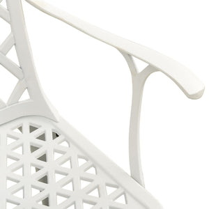 vidaXL Chaises de jardin 6 pcs Aluminium moulé Blanc