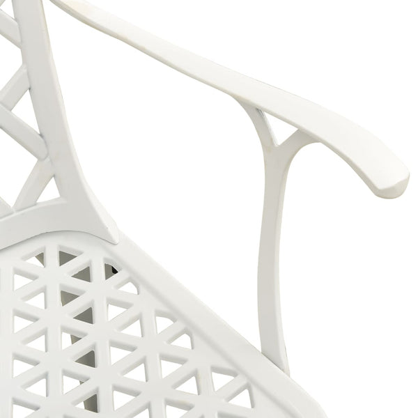 vidaXL Chaises de jardin 6 pcs Aluminium moulé Blanc