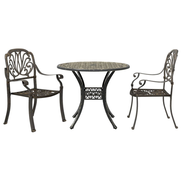 3-tlg. Bistro-Set Bronzefarben