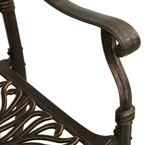 3-tlg. Bistro-Set Bronzefarben