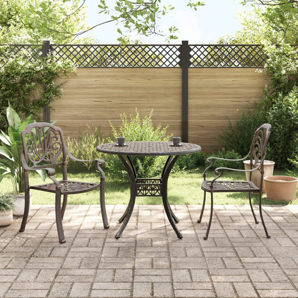 3-tlg. Bistro-Set Bronzefarben