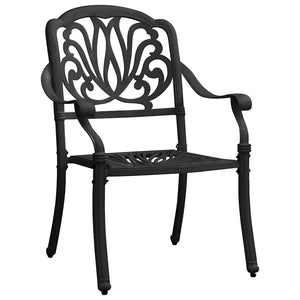 vidaXL Ensemble bistrot 3 pcs. noir en fonte d'aluminium