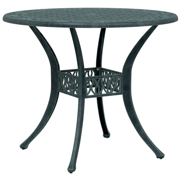 vidaXL Ensemble bistro 3 pcs. Vert en fonte d'aluminium