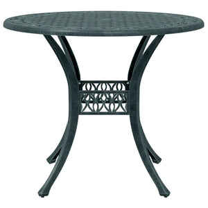 vidaXL Ensemble bistro 3 pcs. Vert en fonte d'aluminium