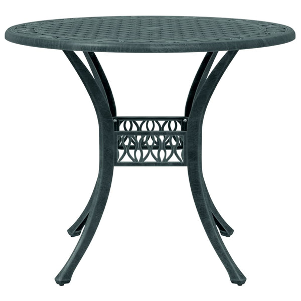 vidaXL Ensemble bistro 3 pcs. Vert en fonte d'aluminium