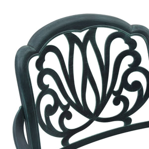 vidaXL Ensemble bistro 3 pcs. Vert en fonte d'aluminium