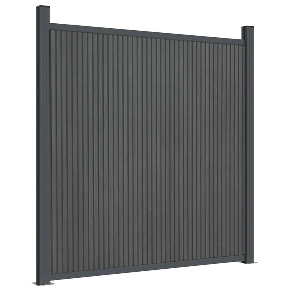 WPC Zaunelement Grau 180x186 cm