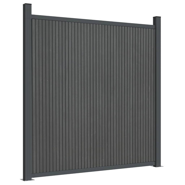 WPC Zaunelement Grau 180x186 cm