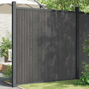 WPC Zaunelement Grau 180x186 cm
