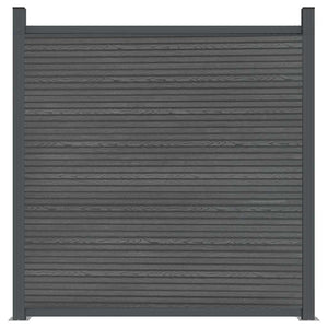 WPC Zaunelement Grau 180x186 cm