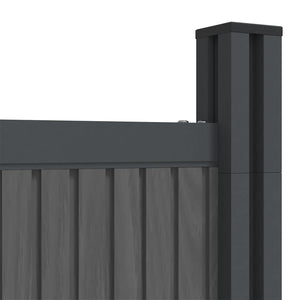 WPC Zaunelement Grau 180x186 cm