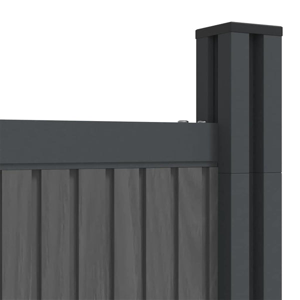 WPC Zaunelement Grau 180x186 cm