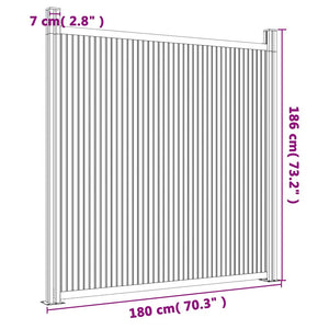 WPC Zaunelement Grau 180x186 cm