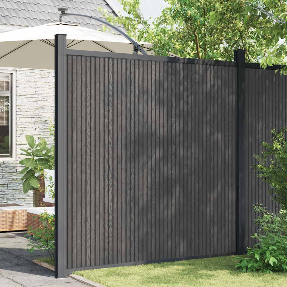 WPC Zaunelement Grau 180x186 cm