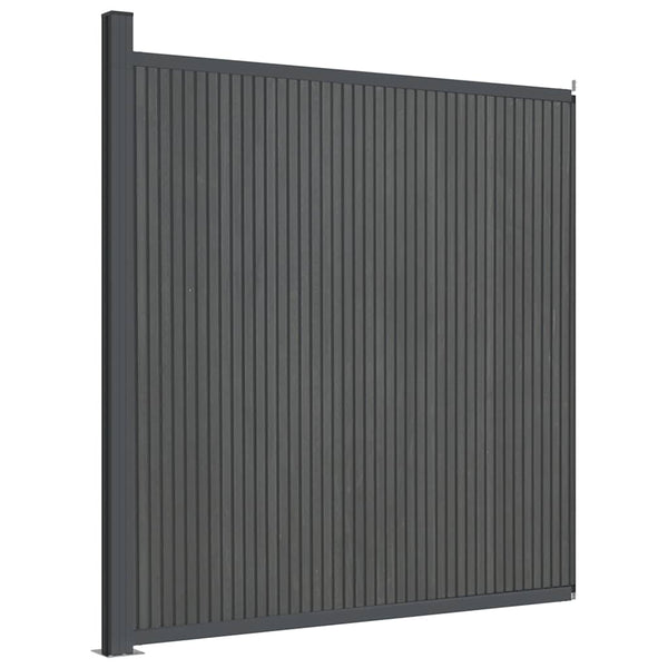 Graues WPC Zaunelement 173x186 cm