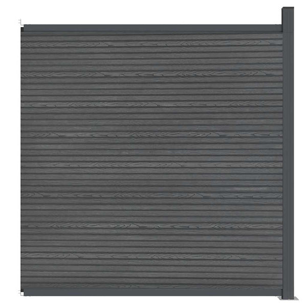 Graues WPC Zaunelement 173x186 cm