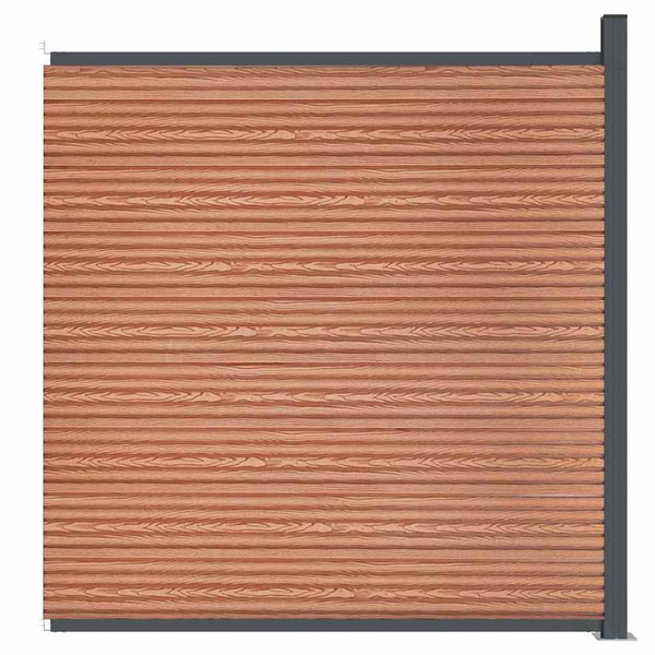 WPC Zaunelement Braun 173x186 cm