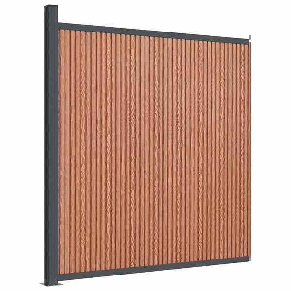 WPC Zaunelement Braun 173x186 cm