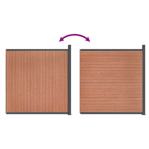 WPC Zaunelement Braun 173x186 cm