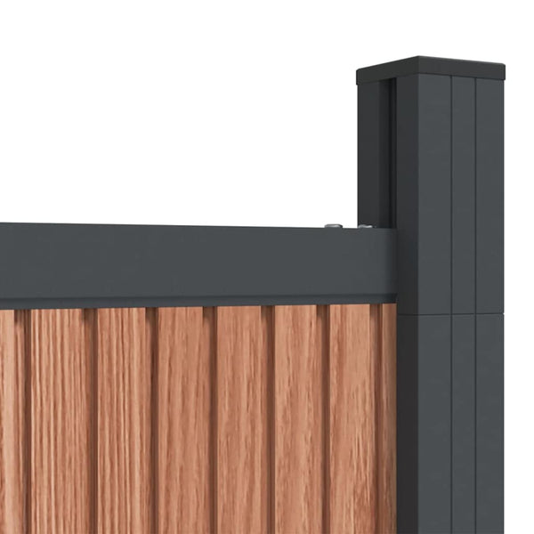 WPC Zaunelement Braun 173x186 cm