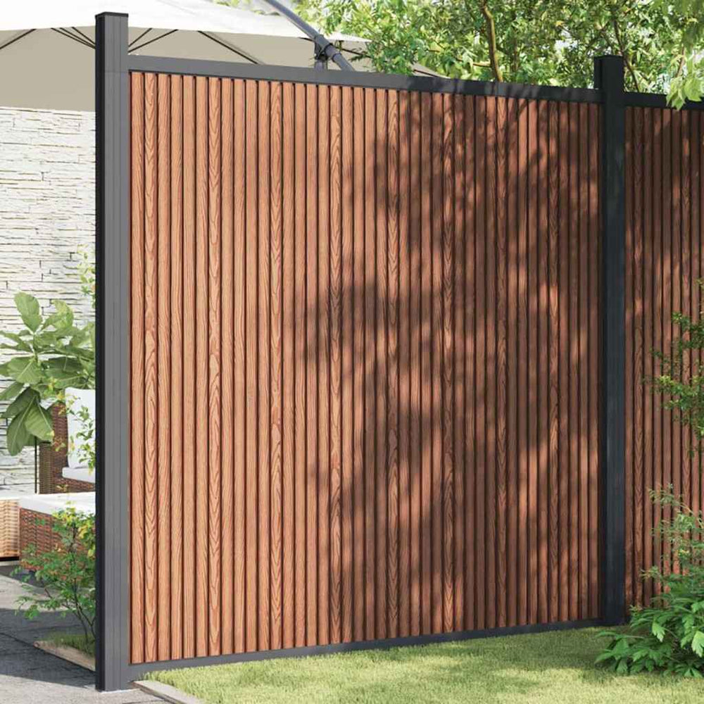 WPC Zaunelement Braun 173x186 cm