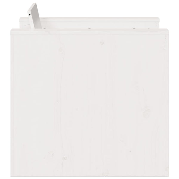 Gartensessel Weiß Massivholz Kiefer 79x60x62 cm