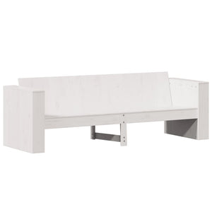 3-Sitzer Gartensofa Kiefer Massivholz Weiß