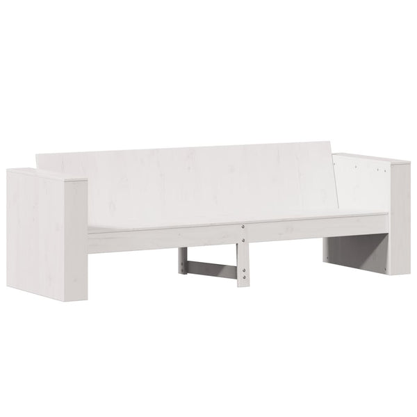 3-Sitzer Gartensofa Kiefer Massivholz Weiß