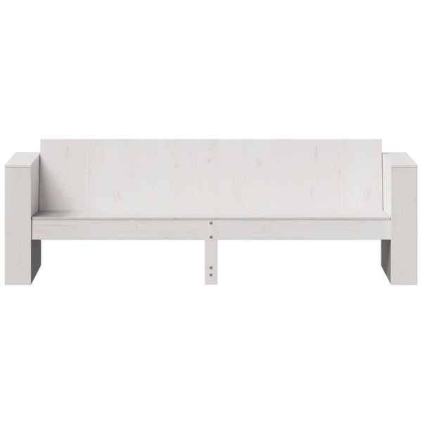 3-Sitzer Gartensofa Kiefer Massivholz Weiß