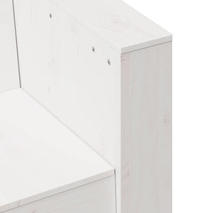 3-Sitzer Gartensofa Kiefer Massivholz Weiß