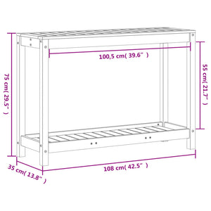 Pflanztisch Kiefer Massivholz 108cm